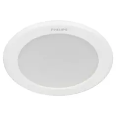 Светильник точечный светодиодный встраиваемый Philips LED6 под отверстие 90 мм 1 м² нейтральный белый свет, цвет белый