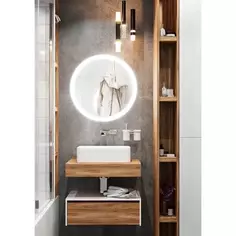 Зеркало для ванной Omega Glass Тип 1 SD321 с подсветкой 80 см круглое