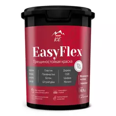 Краска фасадная трещиностойкая Parade EasyFlex матовая цвет белый база А 0.9 л