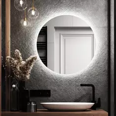 Зеркало для ванной Mirox NGE Веста SD59 с LED-подсветкой 60 см круглое цвет белый Без бренда
