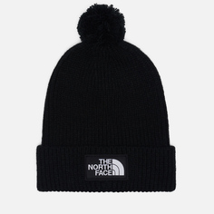 Шапка The North Face TNF Logo Box Pom, цвет чёрный