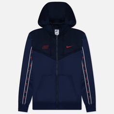 Мужская толстовка Nike Repeat Full-Zip Hoodie, цвет синий, размер XL