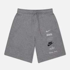 Мужские шорты Nike Club+ Fleece Multi Logo, цвет серый
