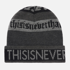 Шапка thisisneverthat Multi Logo Jacquard, цвет чёрный