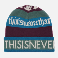 Шапка thisisneverthat Multi Logo Jacquard, цвет синий