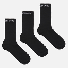 Комплект носков thisisneverthat SP-Logo 3-Pack, цвет чёрный