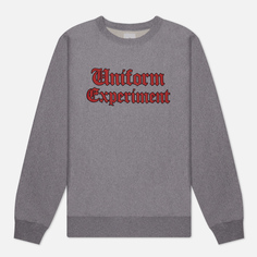 Мужская толстовка uniform experiment Gothic Logo Crew Neck, цвет серый