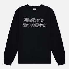 Мужская толстовка uniform experiment Gothic Logo Crew Neck, цвет чёрный