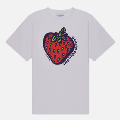 Мужская футболка uniform experiment Insane Wide Strawberry, цвет белый, размер M