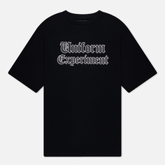 Мужская футболка uniform experiment Gothic Logo Baggy, цвет чёрный, размер M