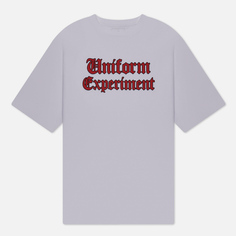 Мужская футболка uniform experiment Gothic Logo Baggy, цвет белый, размер L