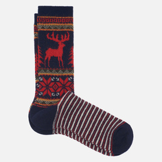 Носки Anonymous Ism Wool Deer Snow Jacquard Crew, цвет синий, размер 41-44 EU