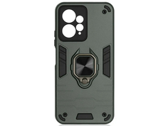 Чехол DF для Xiaomi Redmi Note 12 4G с магнитом и кольцом Dark Green xiArmor-03