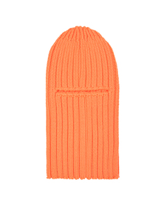 Оранжевая шапка-шлем из смесовой шерсти Chobi детская