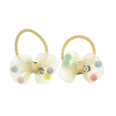 Резинки для волос, желтые в горох, 2 шт. Tais детские