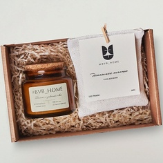 Набор ароматических средств для дома #BVB_HOME Ароматическая свеча в подарочном наборе - Миндальный круассан