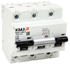 Автоматический выключатель КЭАЗ 318145 ВА47-100-3C80-УХЛ3 (10кА)