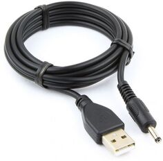 Кабель интерфейсный USB 2.0 Cablexpert CC-USB-AMP35-6-N 1.8 м, AM/DC 3.5мм (для хабов), экран, черный, пакет