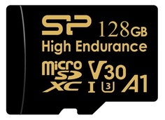 Карта памяти MicroSDXC 128GB Silicon Power SP128GBSTXDV3V1H Golden High Endurance A1 V30 Class 10 UHS-I U3 100/80 Mb/s