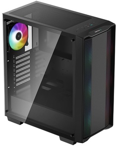 Корпус ATX Deepcool CC560 ARGB черный, без БП, боковое окно закаленное стекло, USB 3.0, USB 2.0, audio