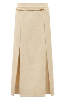 Юбка из смеси шерсти и шелка Victoria Beckham