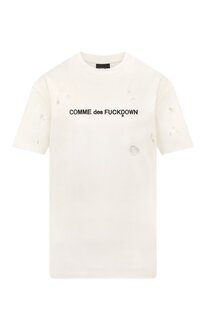 Хлопковая футболка Comme des Fuckdown