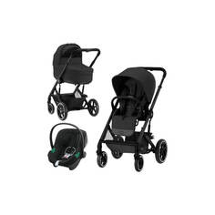 Детская коляска Cybex Balios S Lux BLK 3 в 1 Moon Black с дождевиком