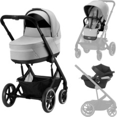 Детская коляска Cybex Balios S Lux BLK 3 в 1 Lava Grey с дождевиком