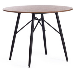TetChair Стол RUSTO (mod. 283) МДФ/металл, D100 х 75 см, Black (Черный) / Walnut (Орех) 10