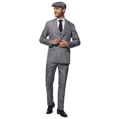 Мужской костюм Suitmeister Slim Fit 20-х годов, серый