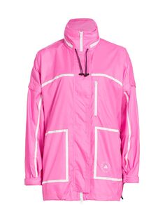 Ветровка с контрастной отделкой adidas by Stella McCartney, розовый