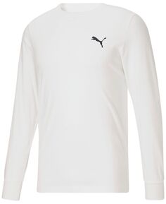 Мужская футболка с длинным рукавом и логотипом Puma, белый