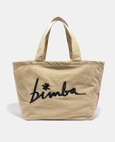 Нейлоновая сумка-шоппер М натурального тона Bimba y Lola