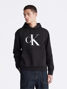 Толстовка Calvin Klein Monogram Logo Fleece, черный