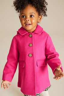 Пальто из смесовой шерсти Next, розовый