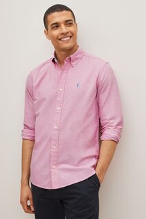 Оксфордская рубашка с длинными рукавами Next, розовый