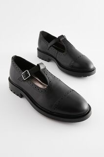 Кожаные туфли с защитой Forever Comfort и Т-образной планкой Next, черный
