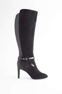 Ботинки на высоком каблуке Forever Comfort с декоративной пряжкой Next, черный
