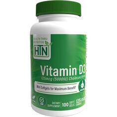 Витамин D3 Health Thru Nutrition, 100 мини-капсул