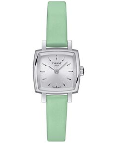 Женские милые летние часы со сменным кожаным ремешком, 20 мм Tissot, зеленый
