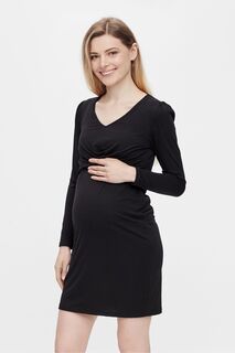 Трикотажное платье для беременных и кормящих мам Mamalicious, черный Mama.Licious