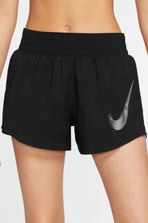 Шорты для бега Dri-FIT One Swoosh со средней посадкой Nike, черный