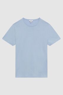 Светлая футболка Melrose с круглым вырезом Reiss, синий