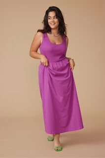 Платье макси без рукавов ONLY Curve, фиолетовый