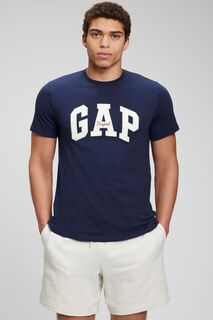 Футболка с короткими рукавами и круглым вырезом с логотипом Gap Gap, синий