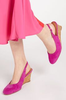 Розовые кожаные туфли на танкетке от Zahra Jones Bootmaker, розовый