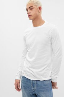 Мягкая повседневная футболка с круглым вырезом Gap, белый