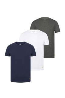 Набор из трех футболок Lounge серо-белый и темно-синий Lyle &amp; Scott, синий