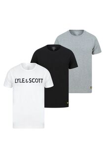 Комплект из 3 черных футболок для домашней одежды Lyle &amp; Scott, черный