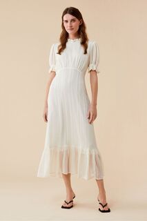 Camille белое платье миди Finery, белый